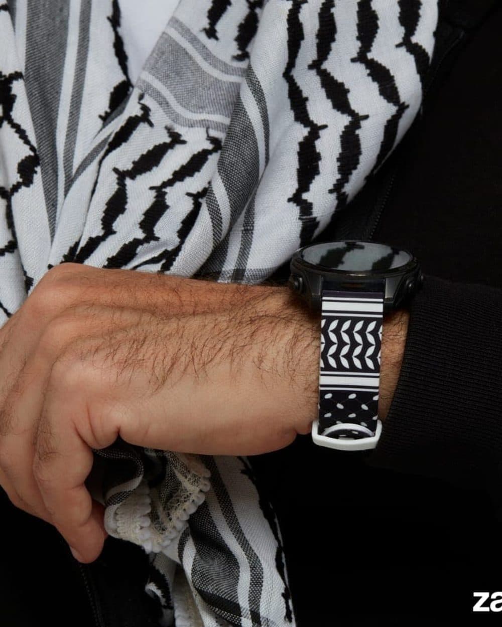 zamani smartwatch band with a heritage pattern